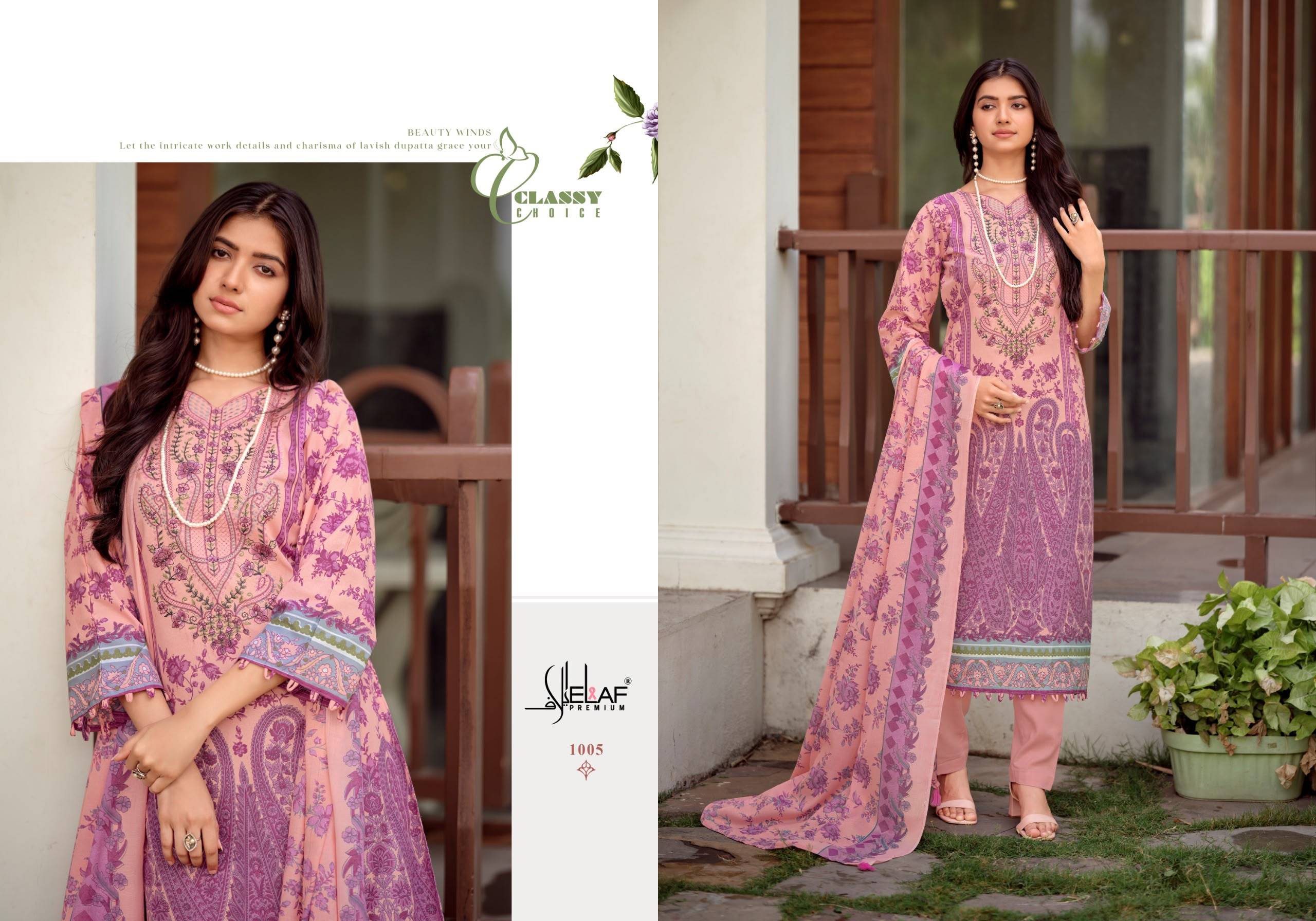 ELAF ASRAJOFA VOL.2 by  ELAF PREMIUM 1001 to 1008 series Indian Pakistani ethnic wear Premium soft Cotton At Wholesale Price